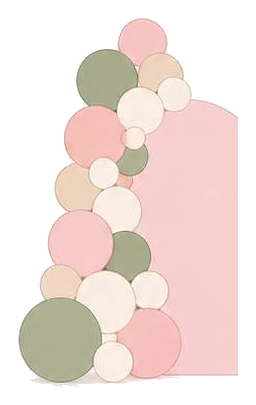 Single Backdrop w/ Garland balloon backdrop setup